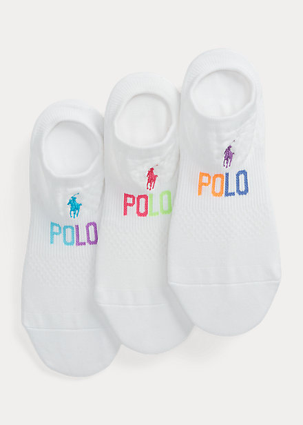 Logo Mesh Ankle Sock 3-Pack