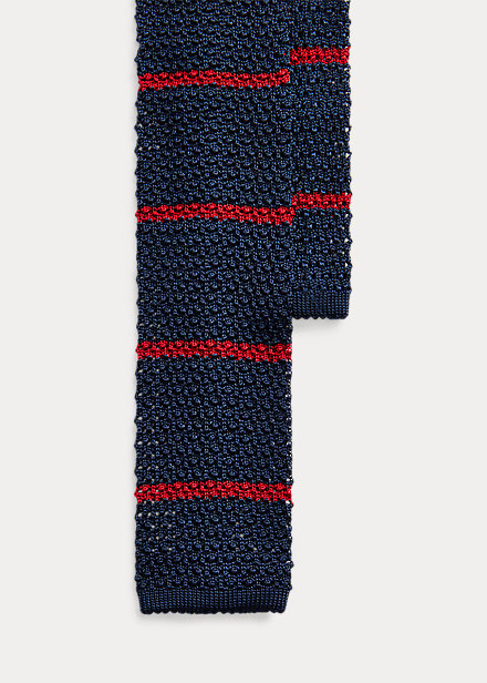 Striped Knit Silk Tie