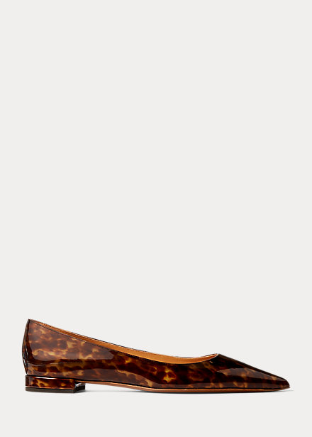 Kendrya Patent Calfskin Ballet Flat