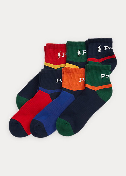Color-Blocked Quarter-Crew Sock 6-Pack
