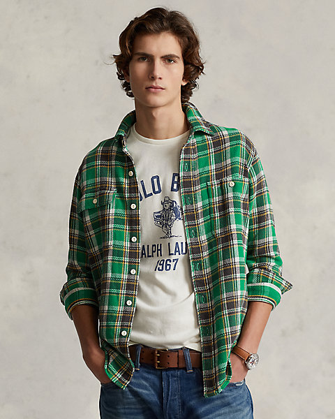 Classic Fit Plaid Flannel Workshirt