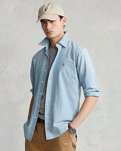 Classic Fit Indigo Chambray Shirt