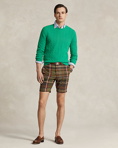 8.5-Inch Tailored Indigo Madras Short