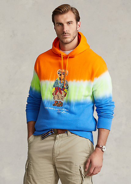 Polo Bear Tie-Dye Fleece Hoodie