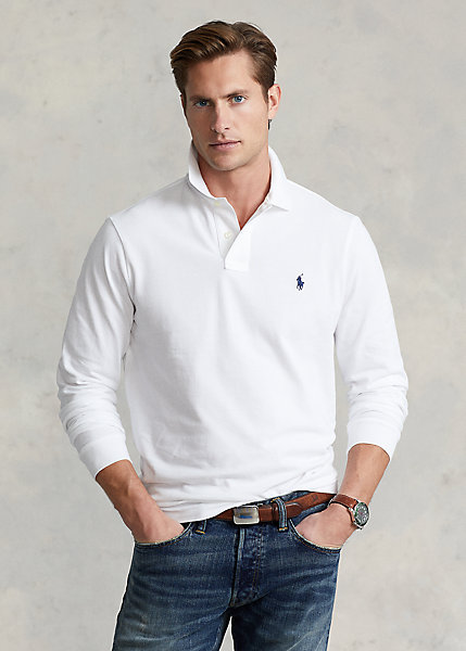 Mesh Long-Sleeve Polo Shirt – All Fits