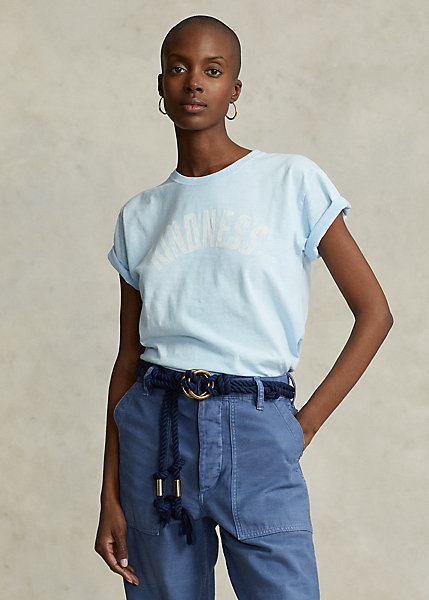 Graphic Cotton Jersey Crewneck Tee