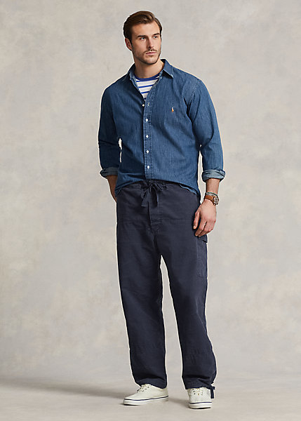Relaxed Fit Canvas Cargo Pant