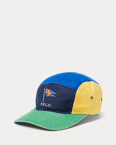 Color-Blocked Canvas Five-Panel Cap