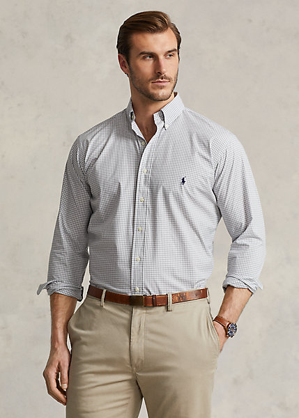 Plaid Stretch Poplin Shirt