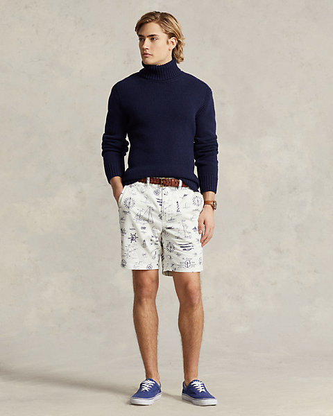 8-Inch Straight Fit Nautical Chino Short