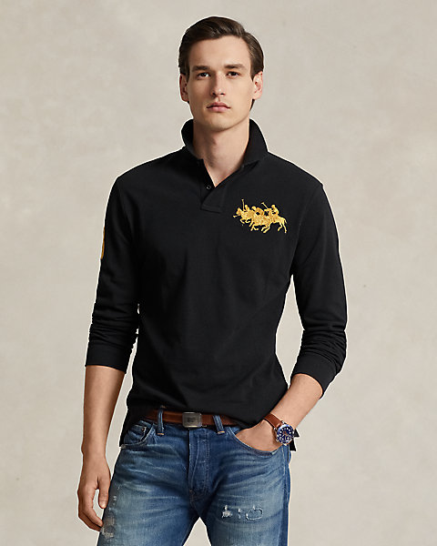 Custom Slim Fit Triple-Pony Polo Shirt