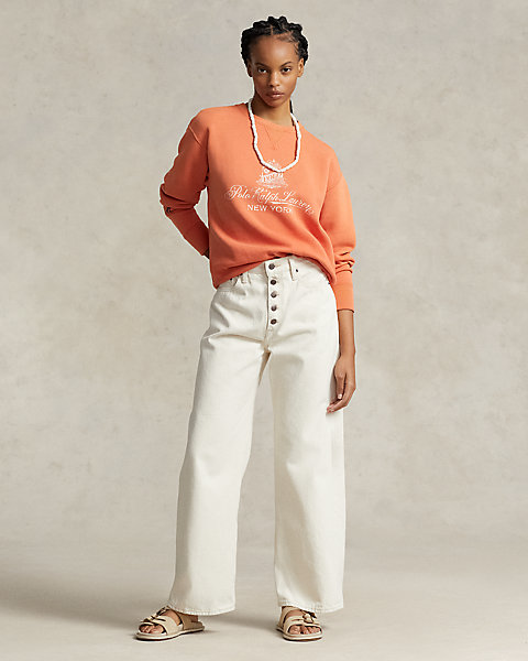 Wide-Leg Cropped Jean
