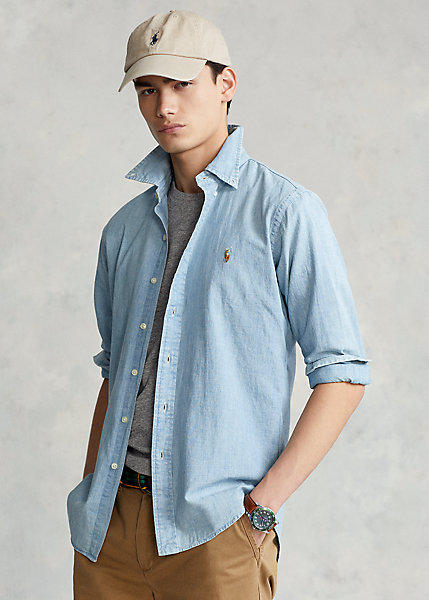 Classic Fit Indigo Chambray Shirt