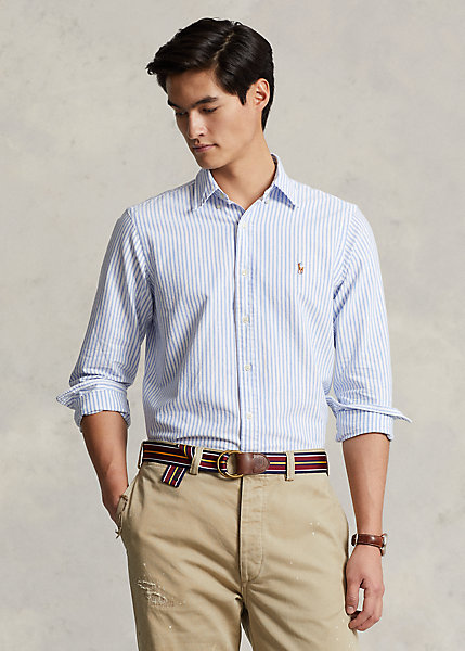 Classic Fit Striped Oxford Shirt