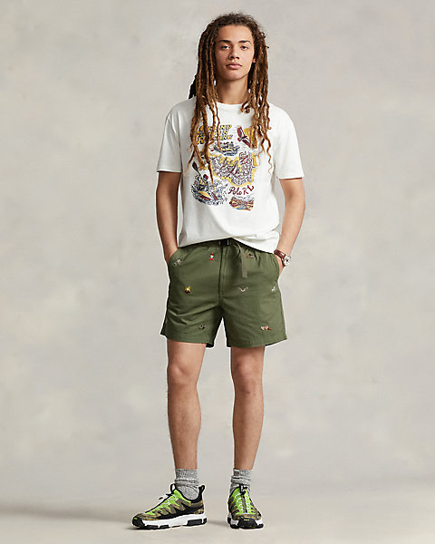 6-Inch Embroidered Twill Hiking Short