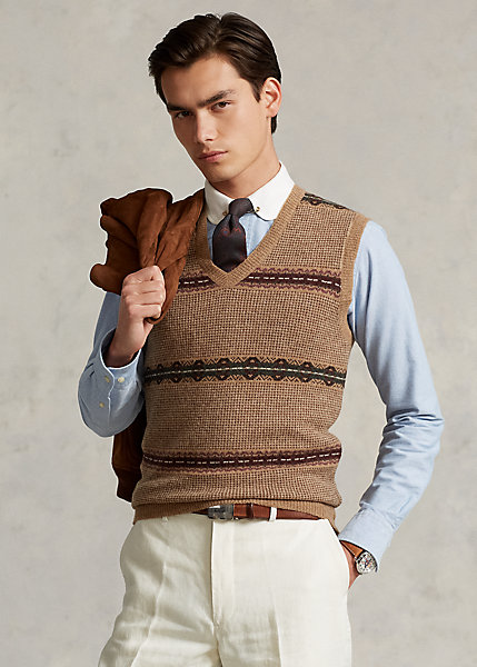 Fair Isle Wool Sweater Vest
