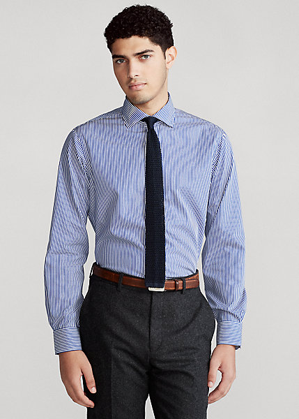 Striped Easy Care Stretch Poplin Shirt - All Fits