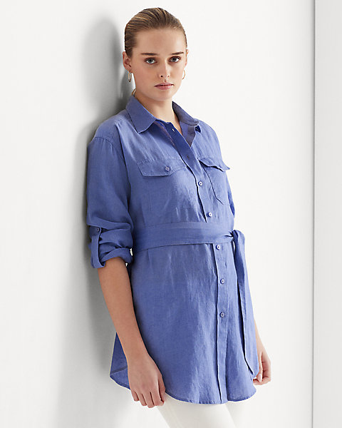 Belted Linen Shirt
