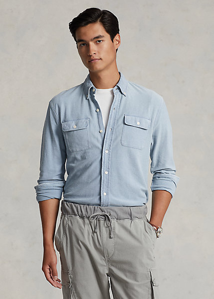 Indigo Knit Chambray Workshirt