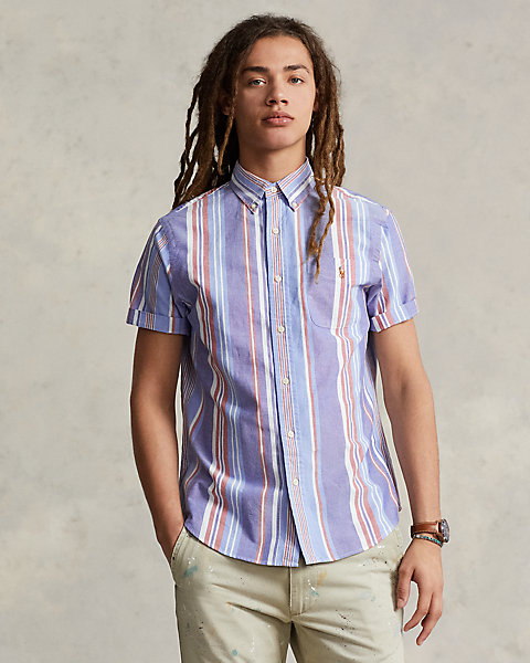 Classic Fit Striped Oxford Shirt