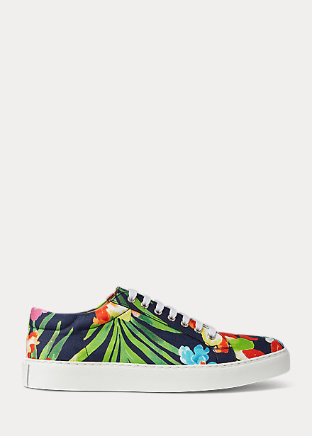 Severn Floral Linen Sneaker