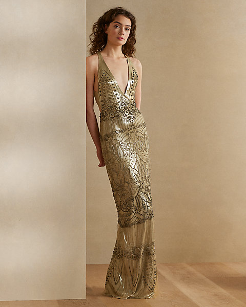 Briony Embellished Tulle Evening Dress