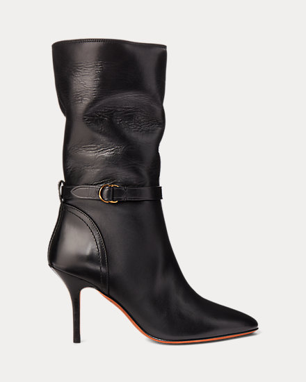 Zoe Mid-Calf Calfskin Leather Boot