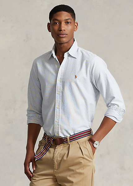 Slim Fit Striped Oxford Shirt
