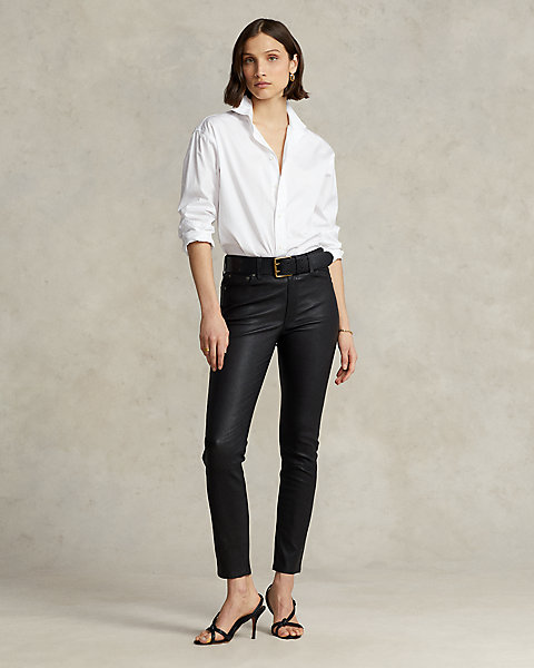 Leather 5-Pocket Skinny Pant