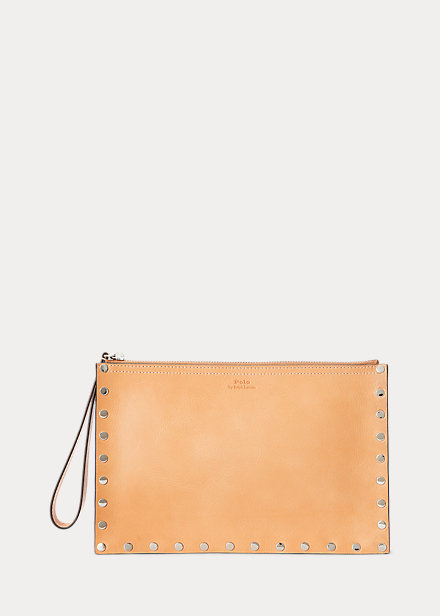 Studded Vachetta Envelope Clutch