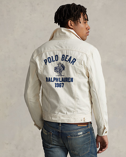 Polo Bear Embroidered Trucker Jacket
