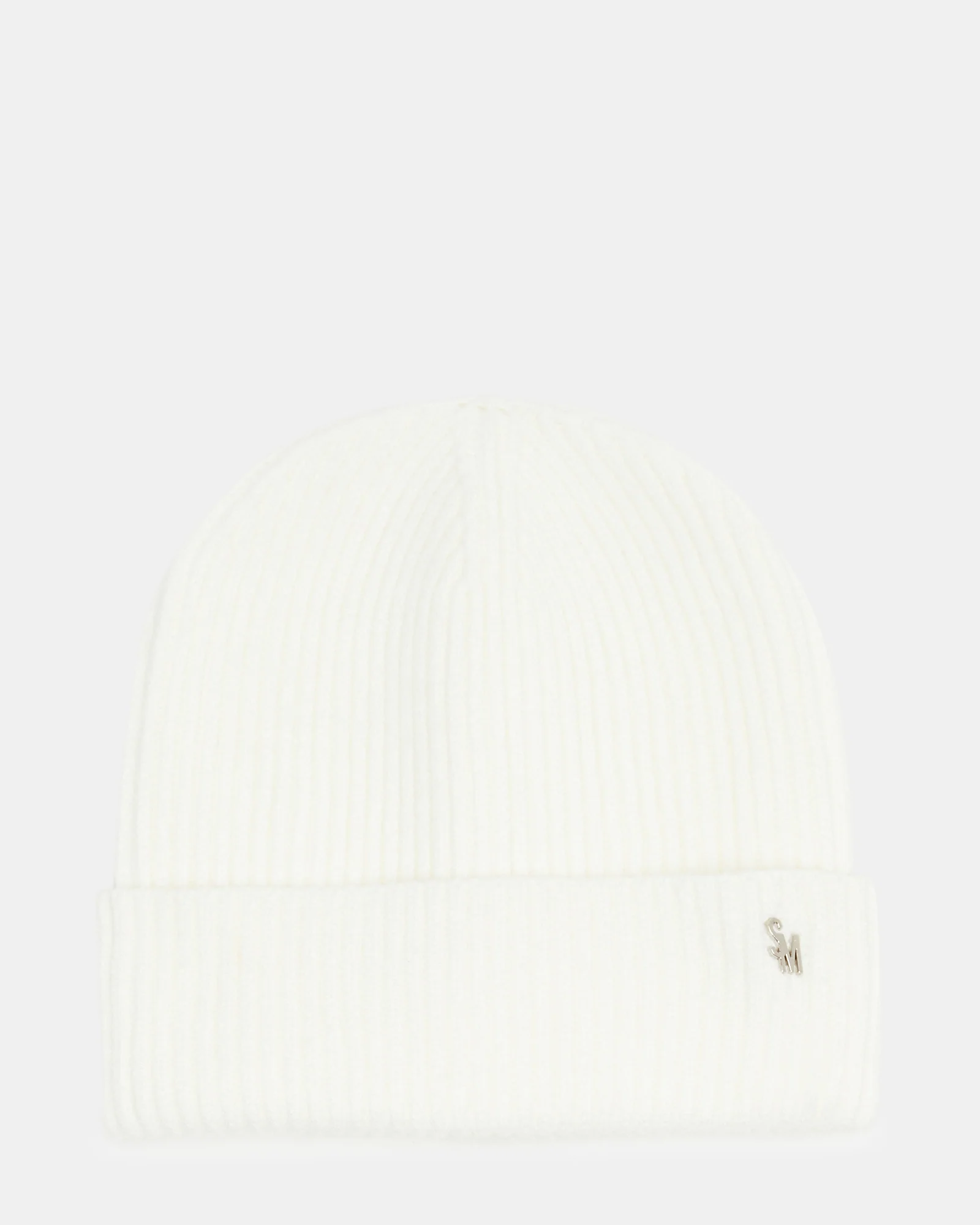 CLASSIC RIBBED KNIT BEANIE IVORY