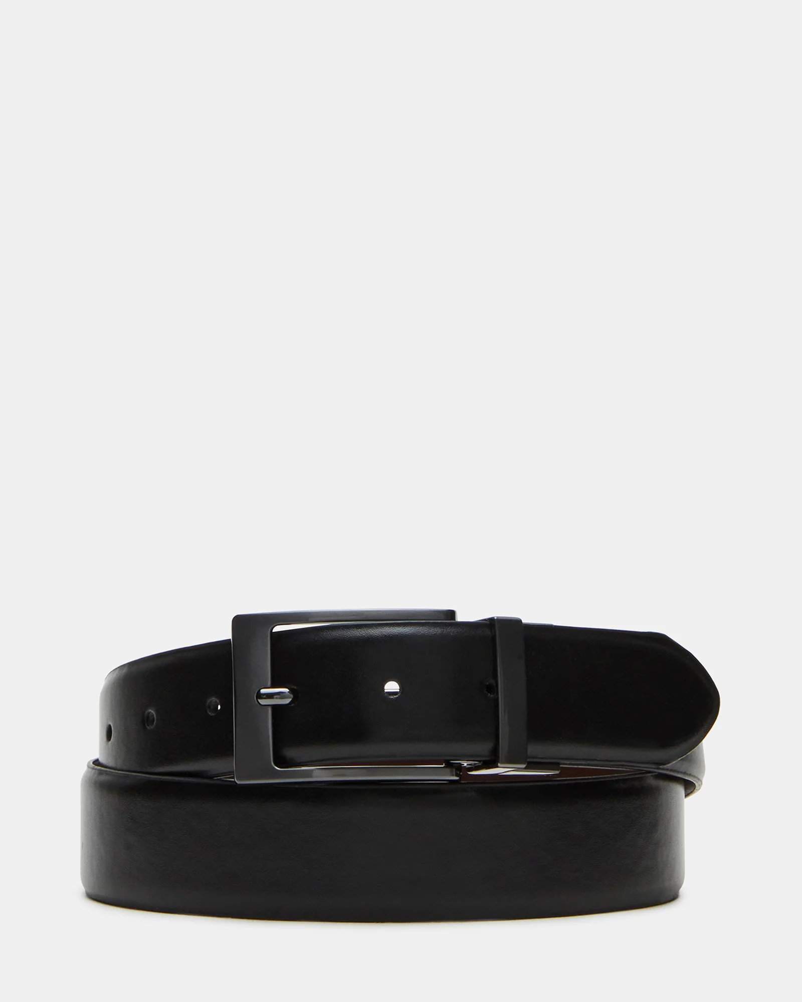 MEN'S REVERSIBLE BURNISHED BELT BLACK/BROWN
