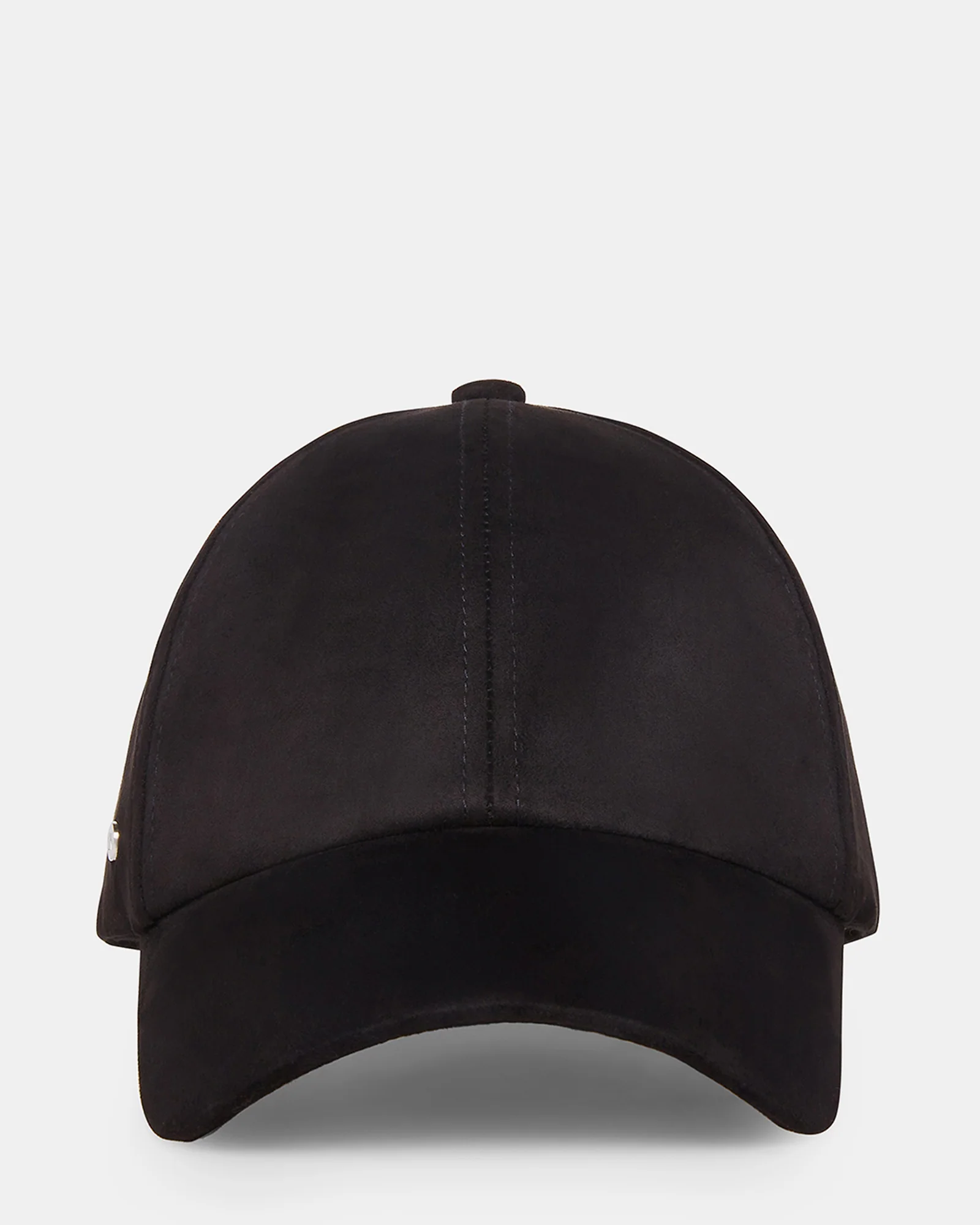 FAUX SUEDE BASEBALL CAP BLACK