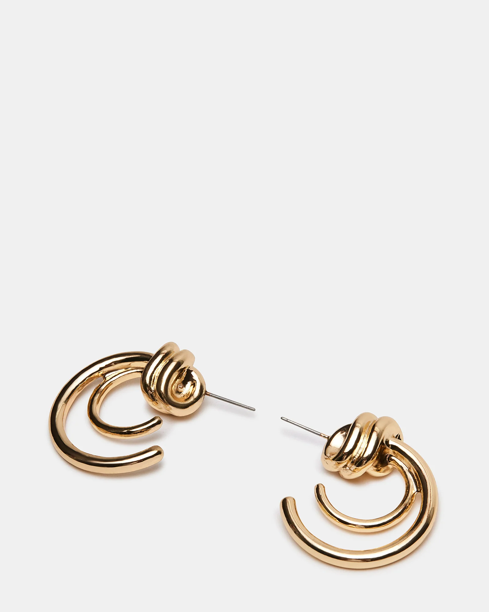 KNOT HOOP EARRINGS GOLD