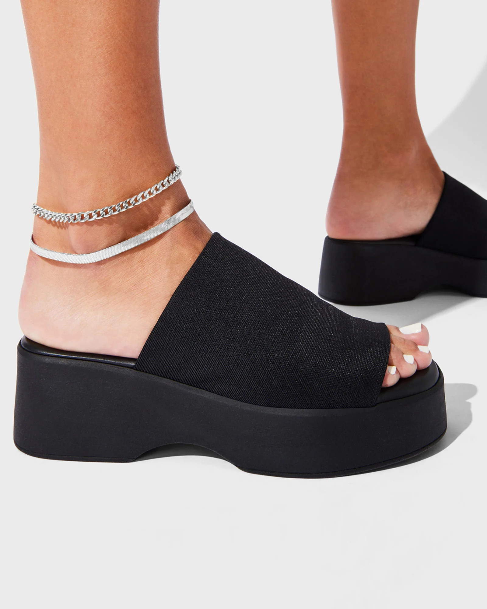 CURB CHAIN ANKLET SILVER