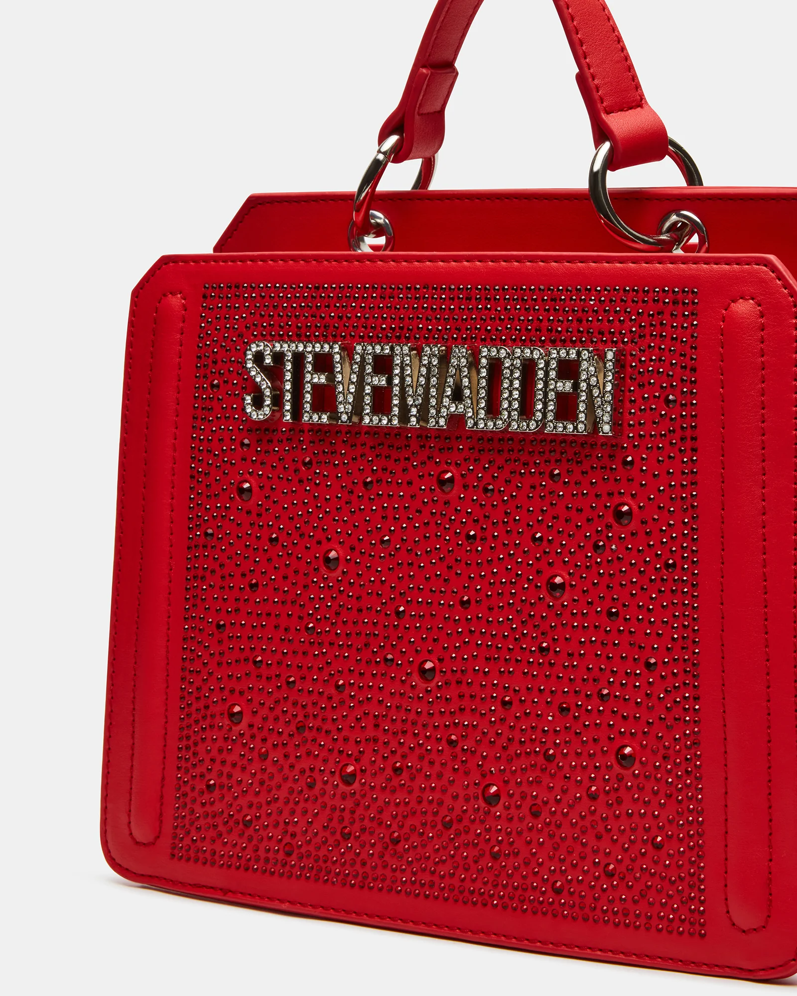 EVELYN BAG RED ALLOVER RHINESTONES