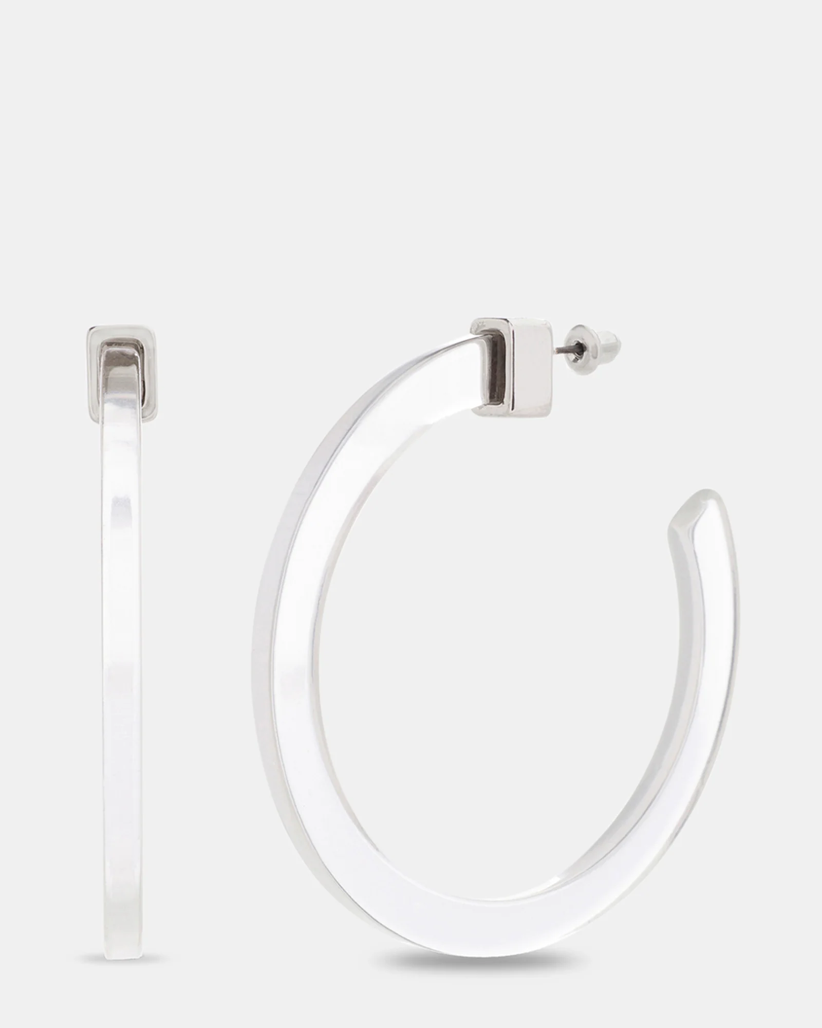 LUCITE HOOPS CLEAR