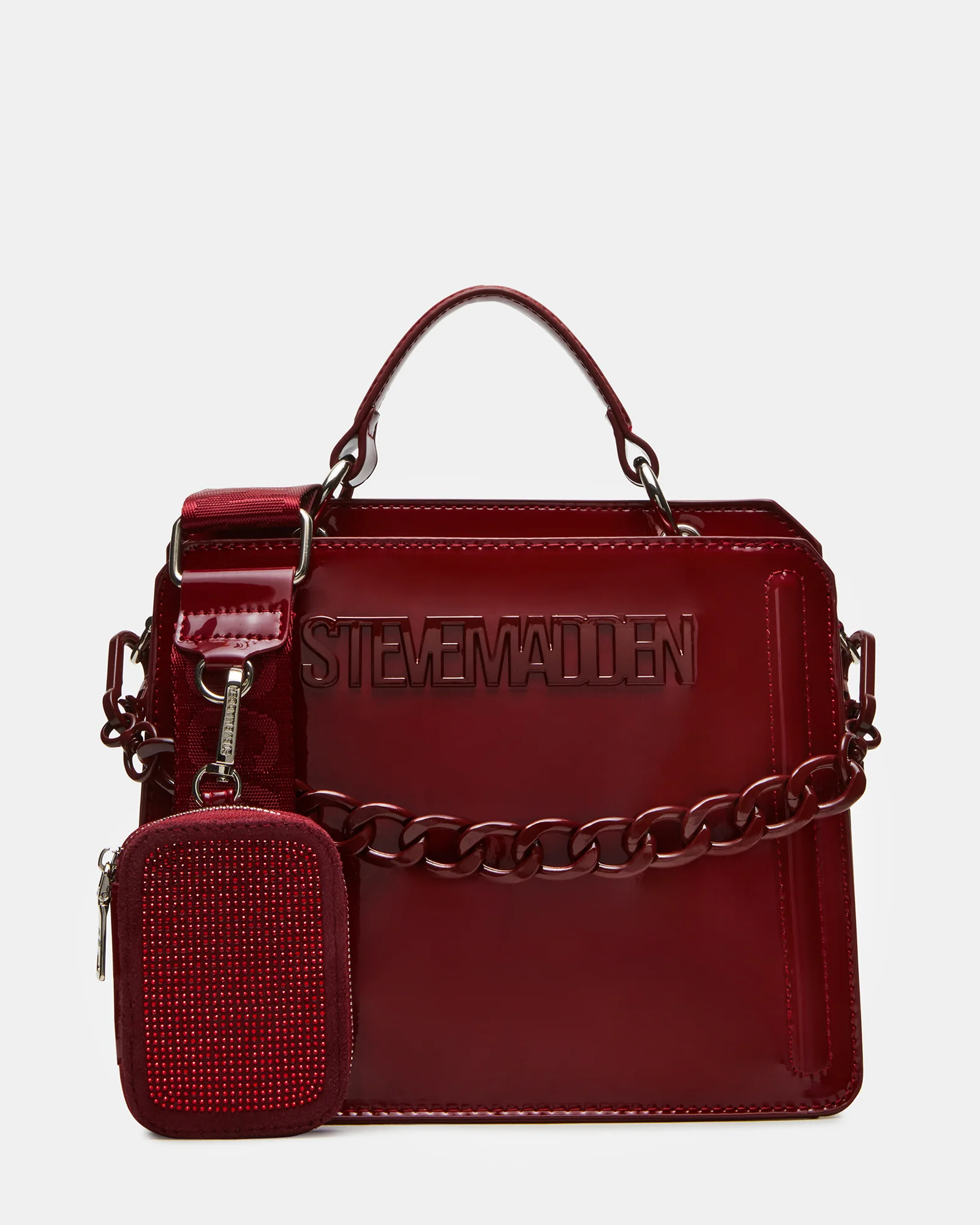 EVELYN BAG AND AMORE BAG CHARM BURGUNDY BUNDLE