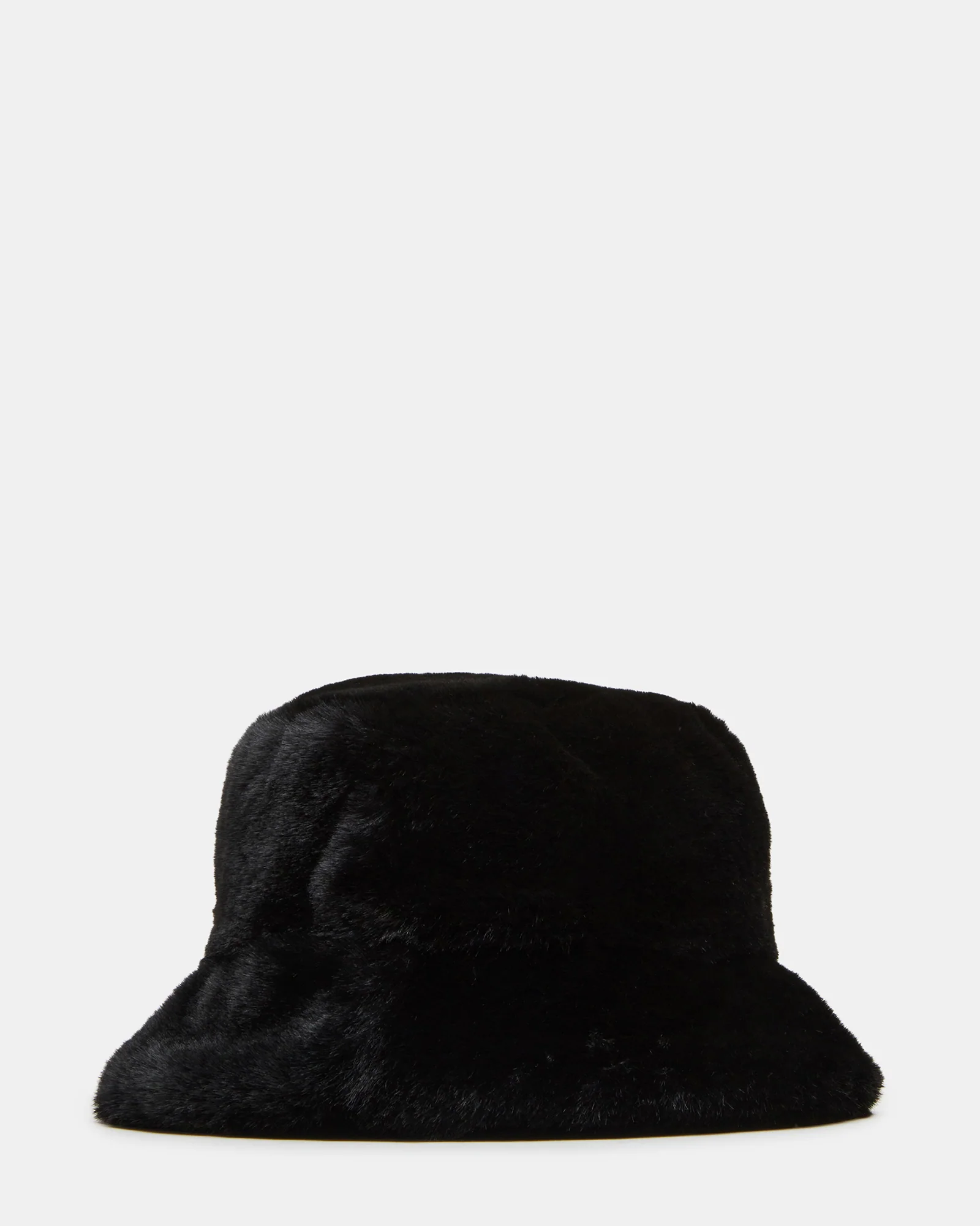 FAUX FUR BUCKET HAT BLACK