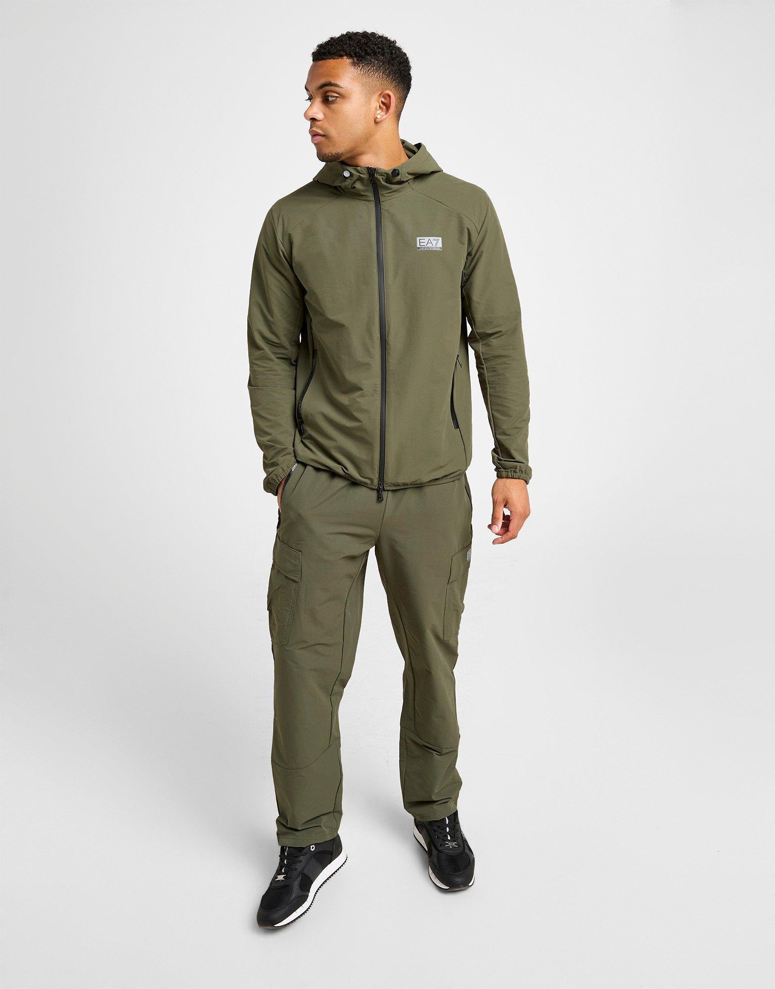 EA7 Emporio Armani Reflective Woven Full Zip Hoodie