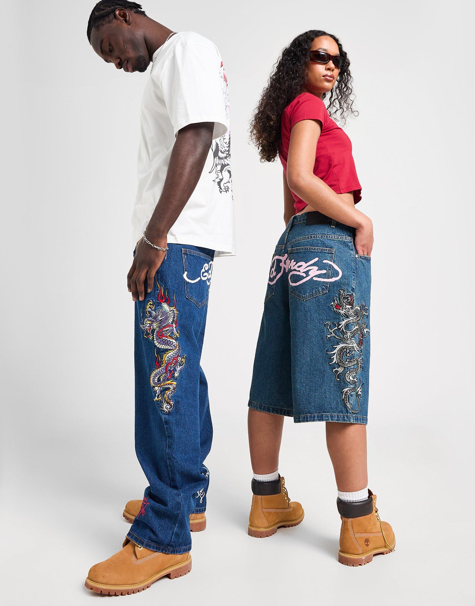 Ed Hardy Dragon Denim Jorts