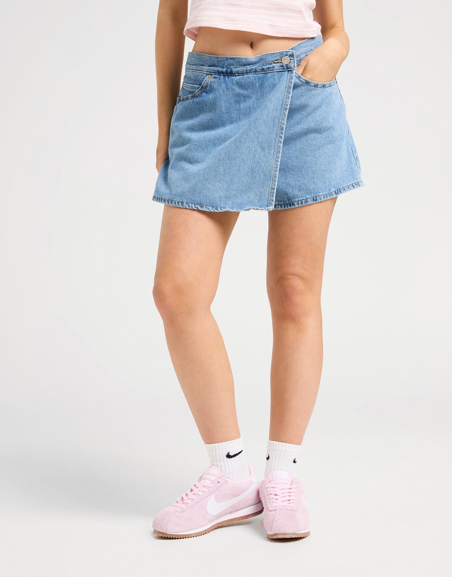 Denim Wrap Skort