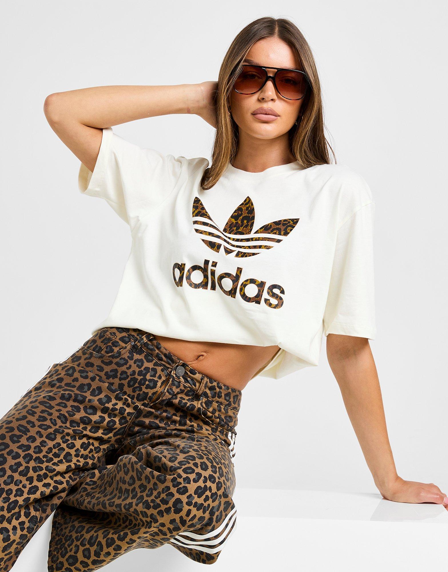 Originals Leopard Print Trefoil Boyfriend T-Shirt