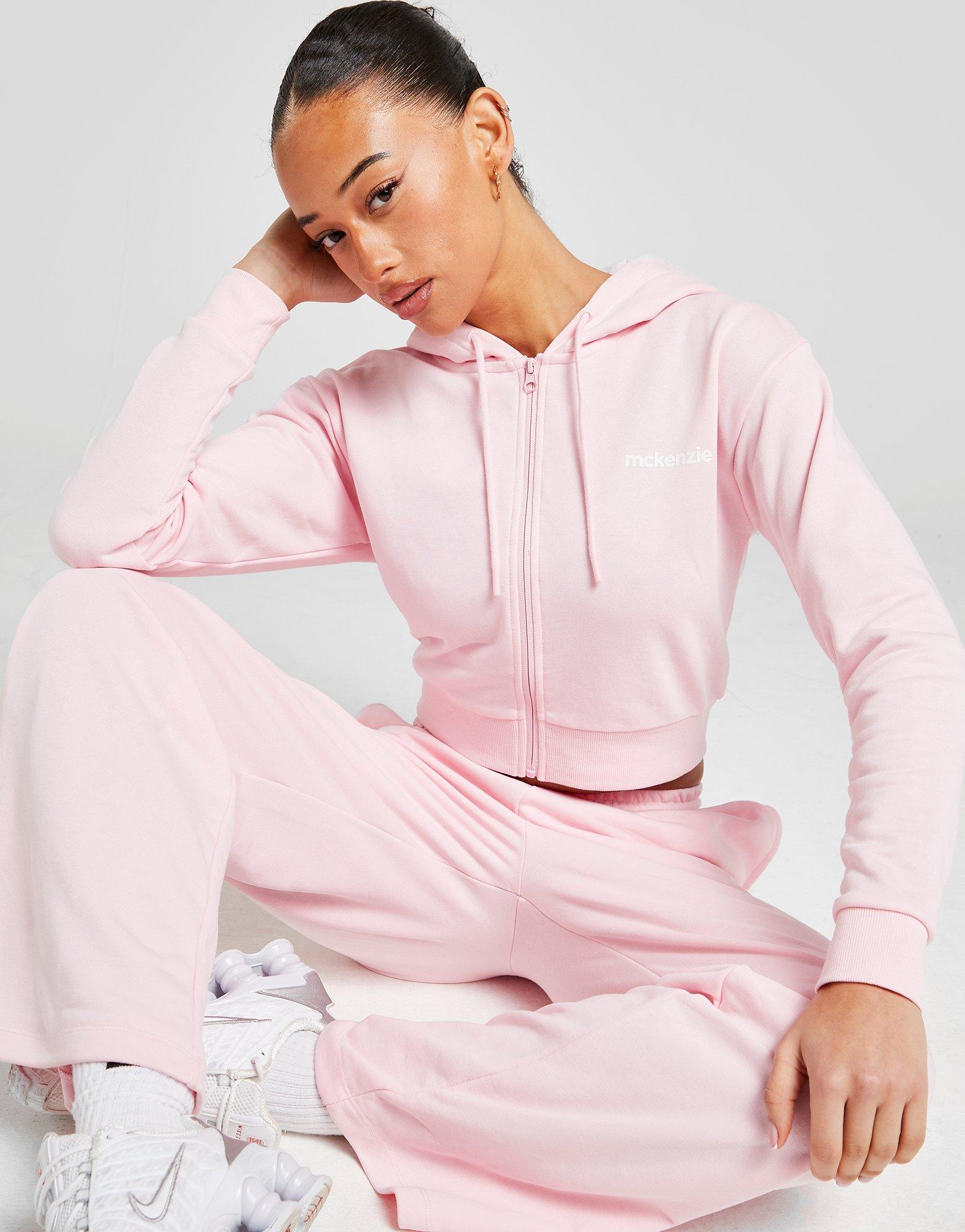 French Terry Crop Full Zip Hoodie