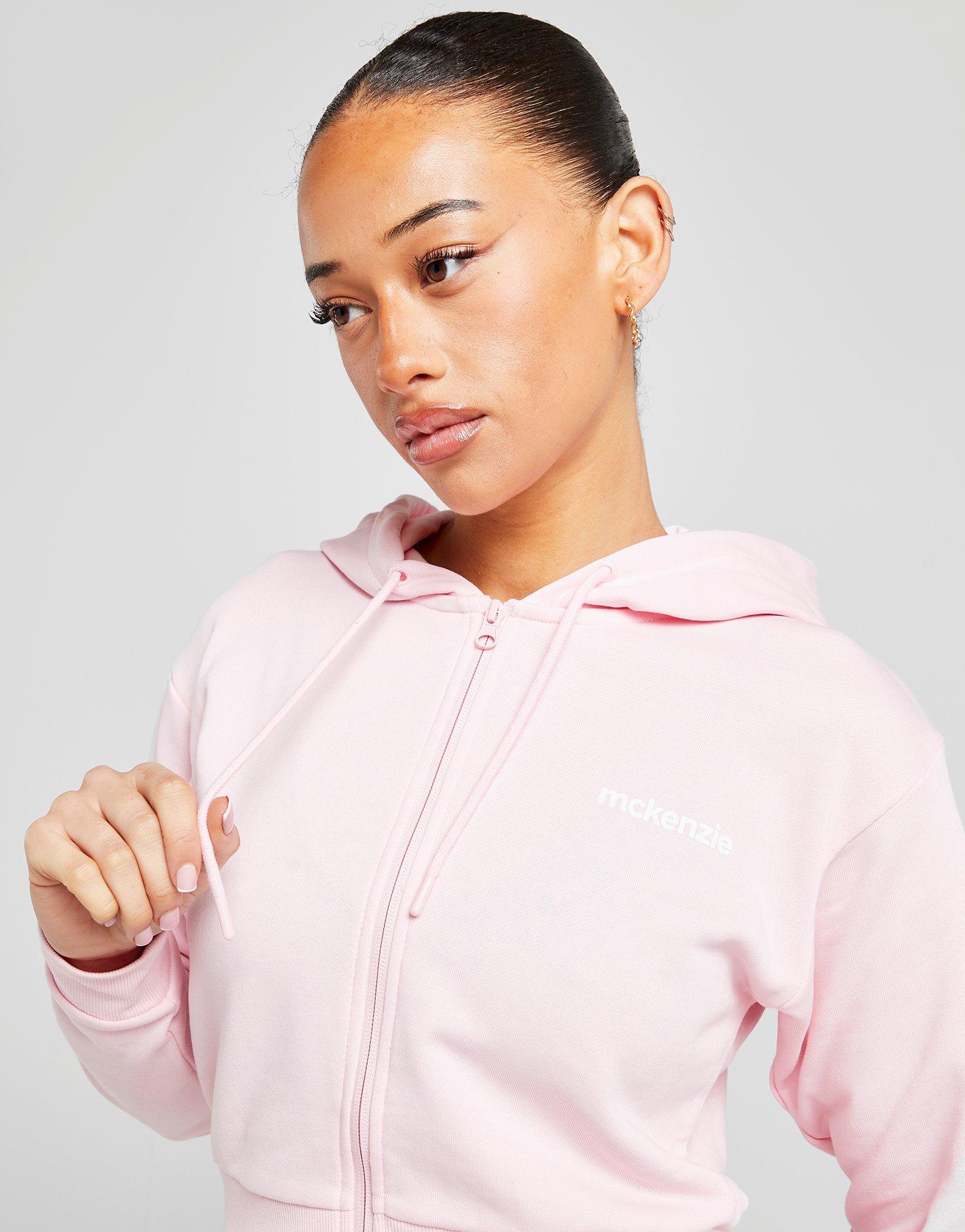 French Terry Crop Full Zip Hoodie