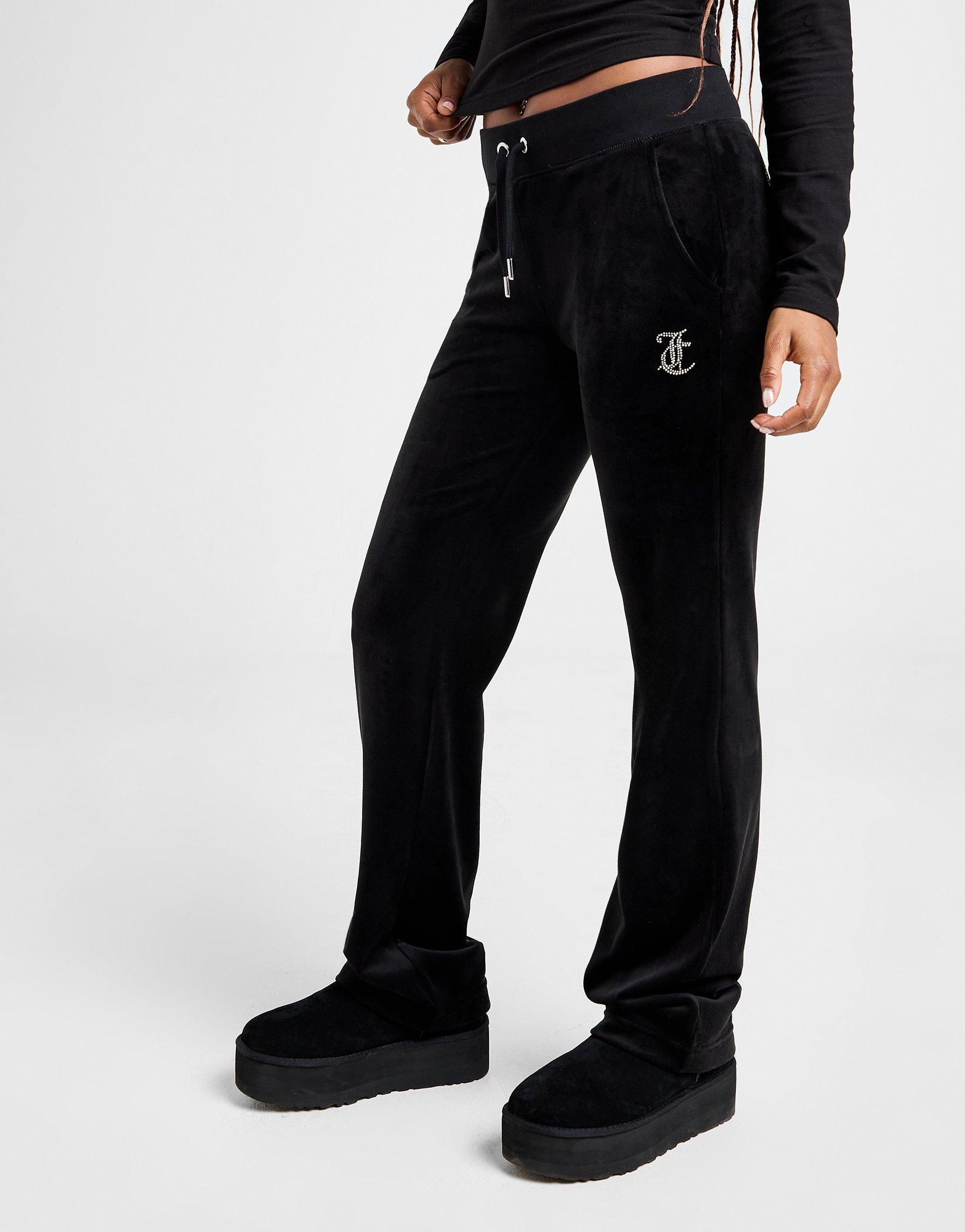 Diamante Logo Velour Joggers