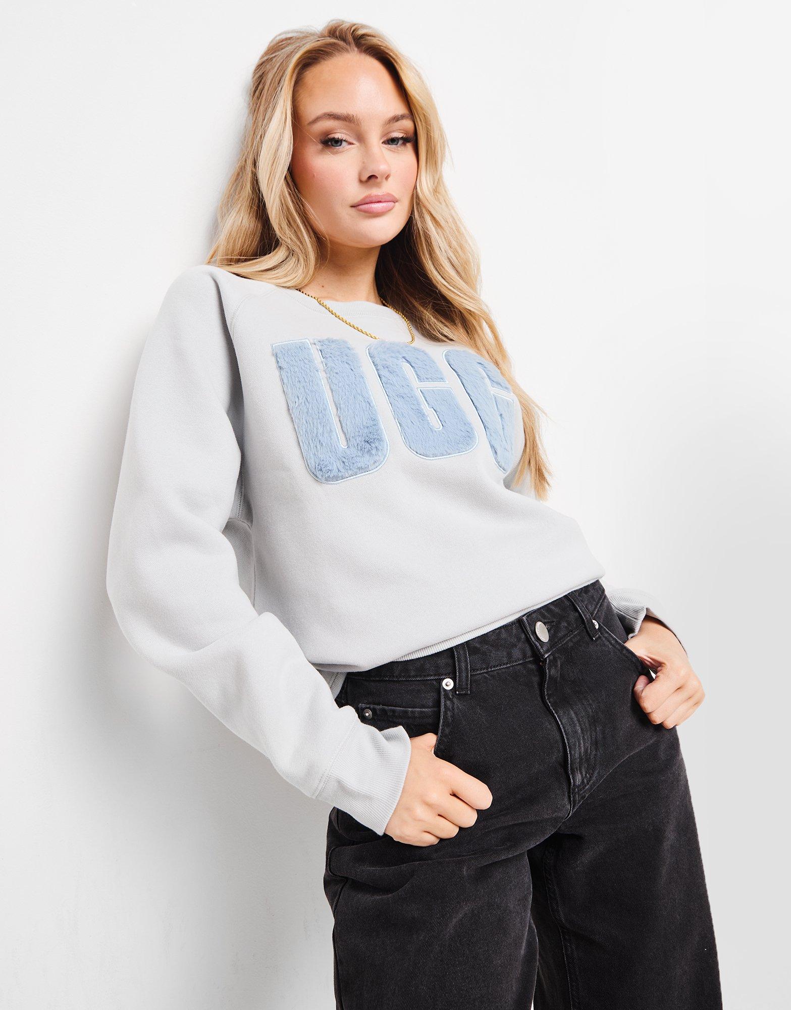 Fuzzy Logo Crew Sweatshirt