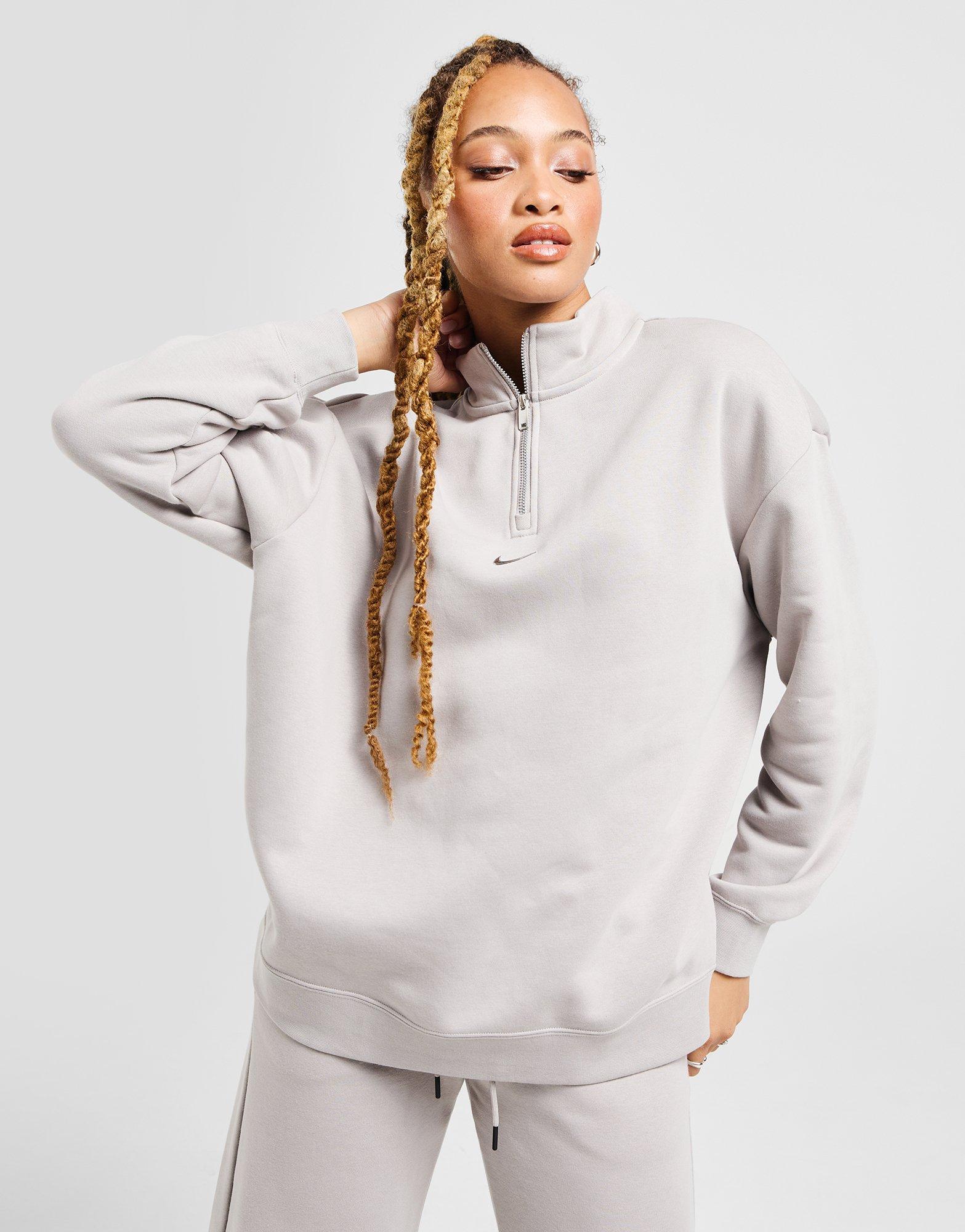 Graphic Swoosh Oversized 1/4 Zip Top