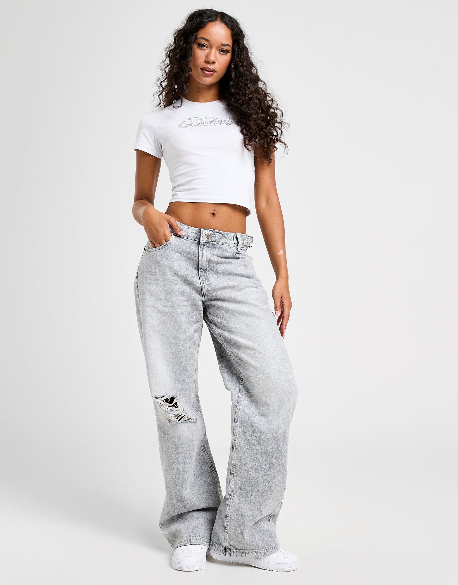 Spark Applique Wide Leg Jeans